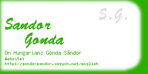 sandor gonda business card